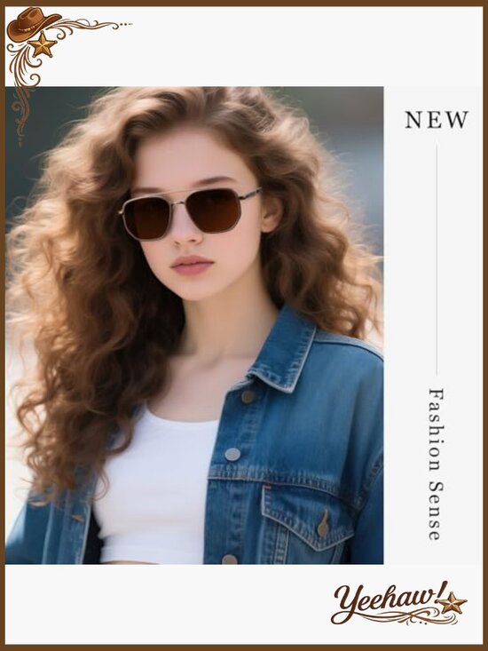 Aviator Sunglasses Polarized UV Protection Vintage Unisex Metal Frame main image 6